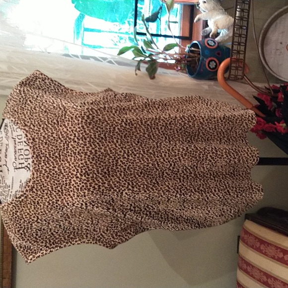 Women's Grove Avenue stretchy leopard print sleeveless op size 2x. Gently used. - Picture 1 of 4